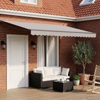 ARDEBO.de - Elektrisches Markisenrahmen Anthrazit 4,5 × 3 m Aluminium