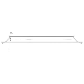 Elektrisches Markisenrahmen Weiß 5 x 3 m Aluminium