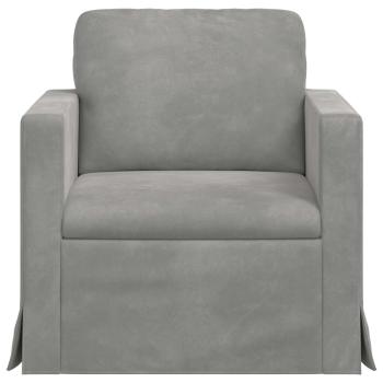 Sofa Hellgrau 78 x 78 x 80 cm Samt