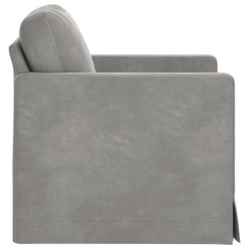 Sofa Hellgrau 78 x 78 x 80 cm Samt