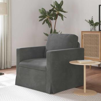 ARDEBO.de - Sofa Dunkelgrau 78 x 78 x 80 cm Samt