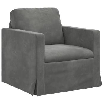 Sofa Dunkelgrau 78 x 78 x 80 cm Samt