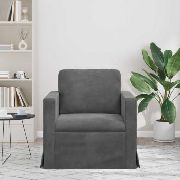 Sofa Dunkelgrau 78 x 78 x 80 cm Samt