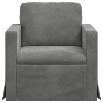 Sofa Dunkelgrau 78 x 78 x 80 cm Samt