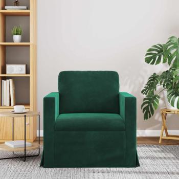 Sofa Dunkelgrün 78 x 78 x 80 cm Samt