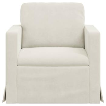 Sofa Creme 78 x 78 x 80 cm Samt