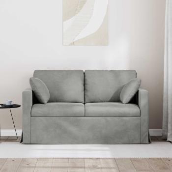 Sofa Hellgrau 138 x 78 x 80 cm Samt