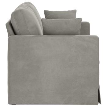 Sofa Hellgrau 138 x 78 x 80 cm Samt
