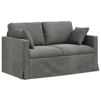 Sofa Dunkelgrau 138 x 78 x 80 cm Samt