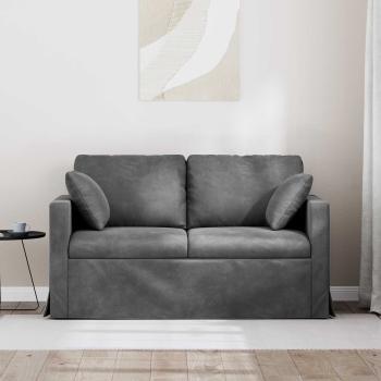 Sofa Dunkelgrau 138 x 78 x 80 cm Samt