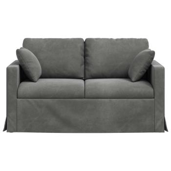 Sofa Dunkelgrau 138 x 78 x 80 cm Samt