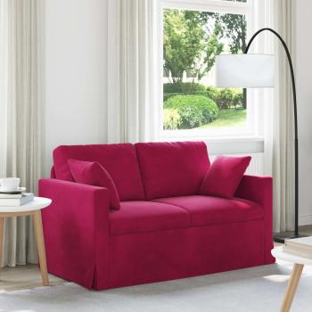 ARDEBO.de - Sofa Weinrot 138 x 78 x 80 cm Samt
