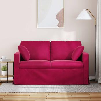 Sofa Weinrot 138 x 78 x 80 cm Samt