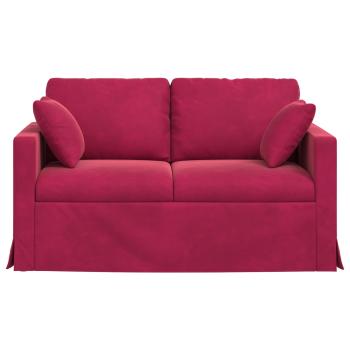Sofa Weinrot 138 x 78 x 80 cm Samt
