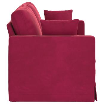 Sofa Weinrot 138 x 78 x 80 cm Samt