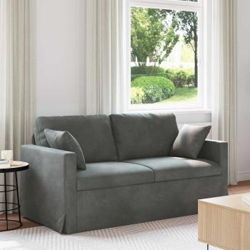 ARDEBO.de - Sofa Dunkelgrau 158 x 78 x 80 cm Samt