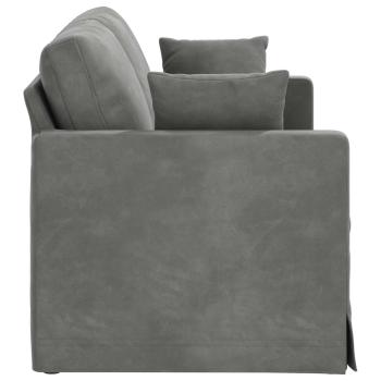 Sofa Dunkelgrau 158 x 78 x 80 cm Samt