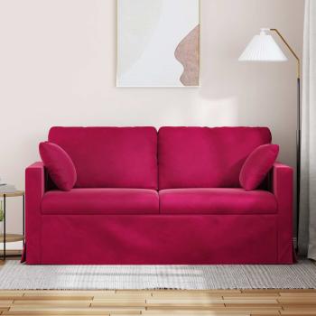 Sofa Weinrot 158 x 78 x 80 cm Samt
