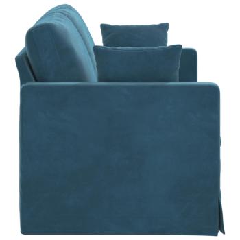 Sofa Blau 158 x 78 x 80 cm Samt