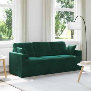 ARDEBO.de - Sofa Dunkelgrün 198 x 78 x 80 cm Samt