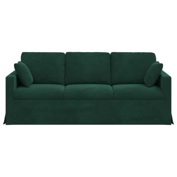 Sofa Dunkelgrün 198 x 78 x 80 cm Samt