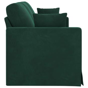 Sofa Dunkelgrün 198 x 78 x 80 cm Samt