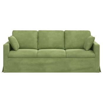 Sofa Hellgrün 198 x 78 x 80 cm Samt