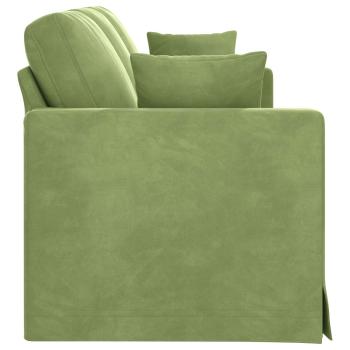 Sofa Hellgrün 198 x 78 x 80 cm Samt