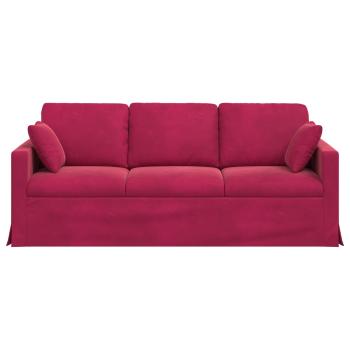 Sofa Weinrot 198 x 78 x 80 cm Samt