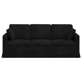 Sofa Schwarz 198 x 78 x 80 cm Samt