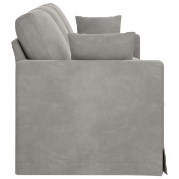 Sofa Hellgrau 228 x 78 x 80 cm Samt