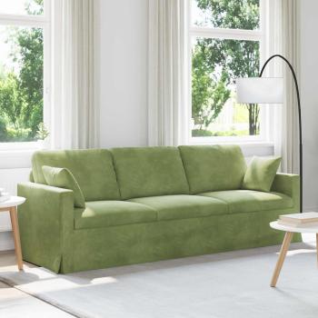 ARDEBO.de - Sofa Hellgrün 228 x 78 x 80 cm Samt