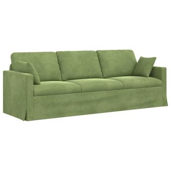 Sofa Hellgrün 228 x 78 x 80 cm Samt