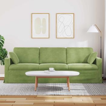 Sofa Hellgrün 228 x 78 x 80 cm Samt