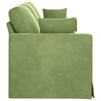 Sofa Hellgrün 228 x 78 x 80 cm Samt