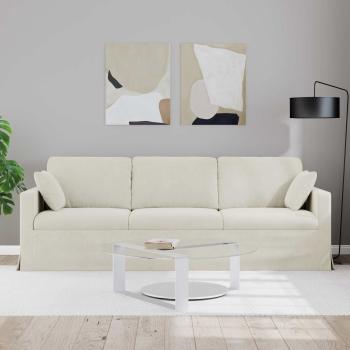 Sofa Creme 228 x 78 x 80 cm Samt