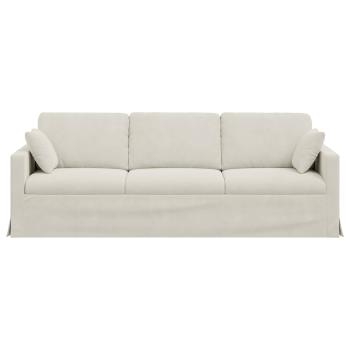 Sofa Creme 228 x 78 x 80 cm Samt
