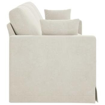 Sofa Creme 228 x 78 x 80 cm Samt