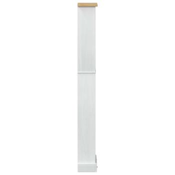 Bücherregal 46 x 20 x 170 cm Massives Kiefernholz Weiß