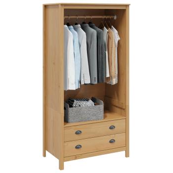 Kleiderschrank mit Schubladen HILL Honigbraun 84 x 50 x 170 cm