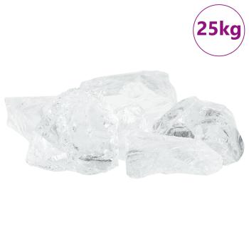 Gartensteine Weiß 12 cm Glas