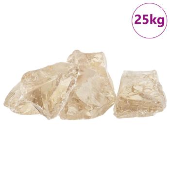 Gartensteine Champagner 12 cm Glas