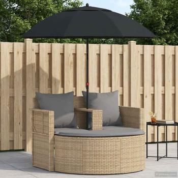 Garten-Sofa 8 stk. Poly-Rattan Beige und Hellgrau