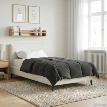 Ganzjahresbettdecke 135 x 220 cm 4 Jahreszeiten Anthrazit