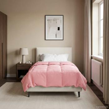 Ganzjahresbettdecke 155 x 220 cm 4 Jahreszeiten Rosa