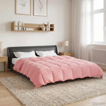 Ganzjahresbettdecke 220 x 240 cm 4 Jahreszeiten Rosa