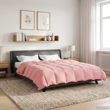 ARDEBO.de - Ganzjahresbettdecke 220 x 260 cm 4 Jahreszeiten Rosa