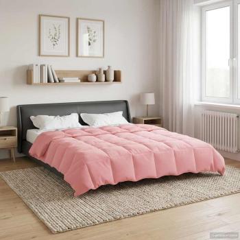 Ganzjahresbettdecke 240 x 260 cm 4 Jahreszeiten Rosa