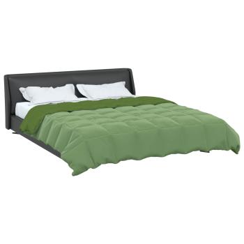 Ganzjahresbettdecke Gepolstert Grün 240 x 260 cm Mikrofaser
