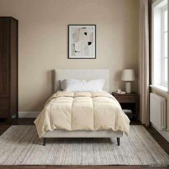 ARDEBO.de - Ganzjahresbettdecke 140 x 200 cm 4 Jahreszeiten Creme